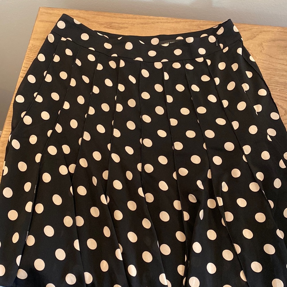 Ann Taylor flare polka dot chiffon skirt (worn once)
